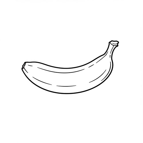 Single free banana coloring pages