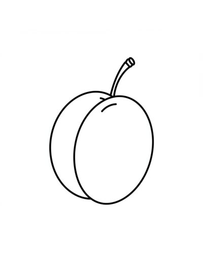 Plum Coloring Pages