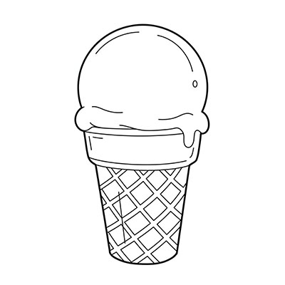 Ice Cream Cup Coloring Pages